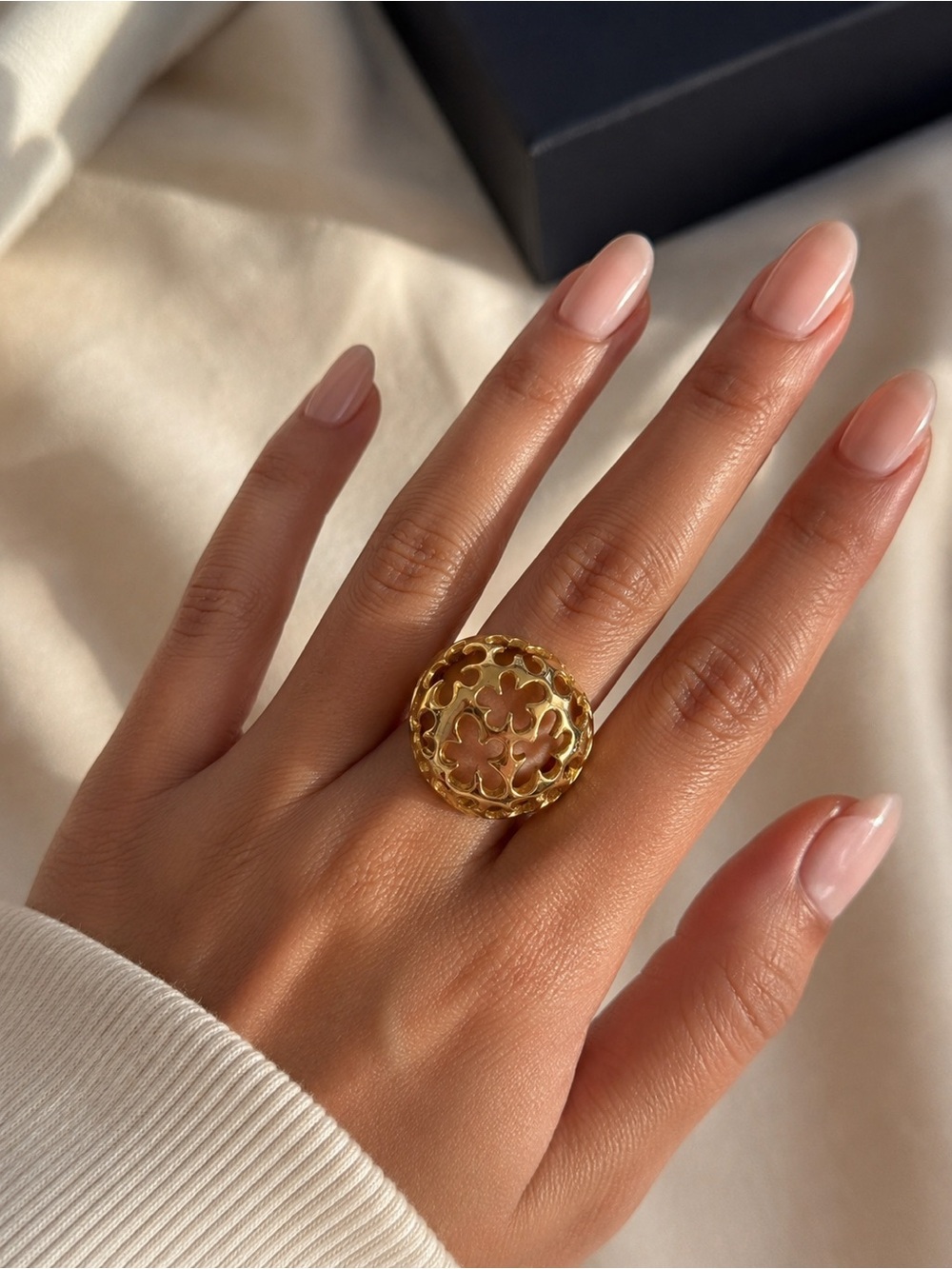 Stainless steel beautiful woman ring size 8
